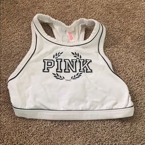 Pink sports bra